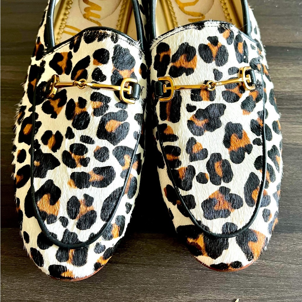 Sam Edelman Leopard Loafers - size 6